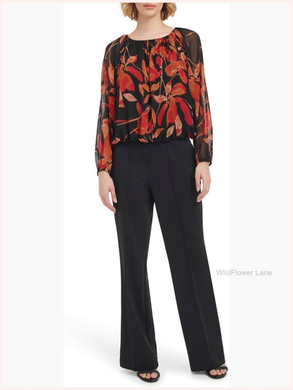 Women's Long Sleeve V-Neck Blouse Solid Shirt Staple Wardrobe Essential